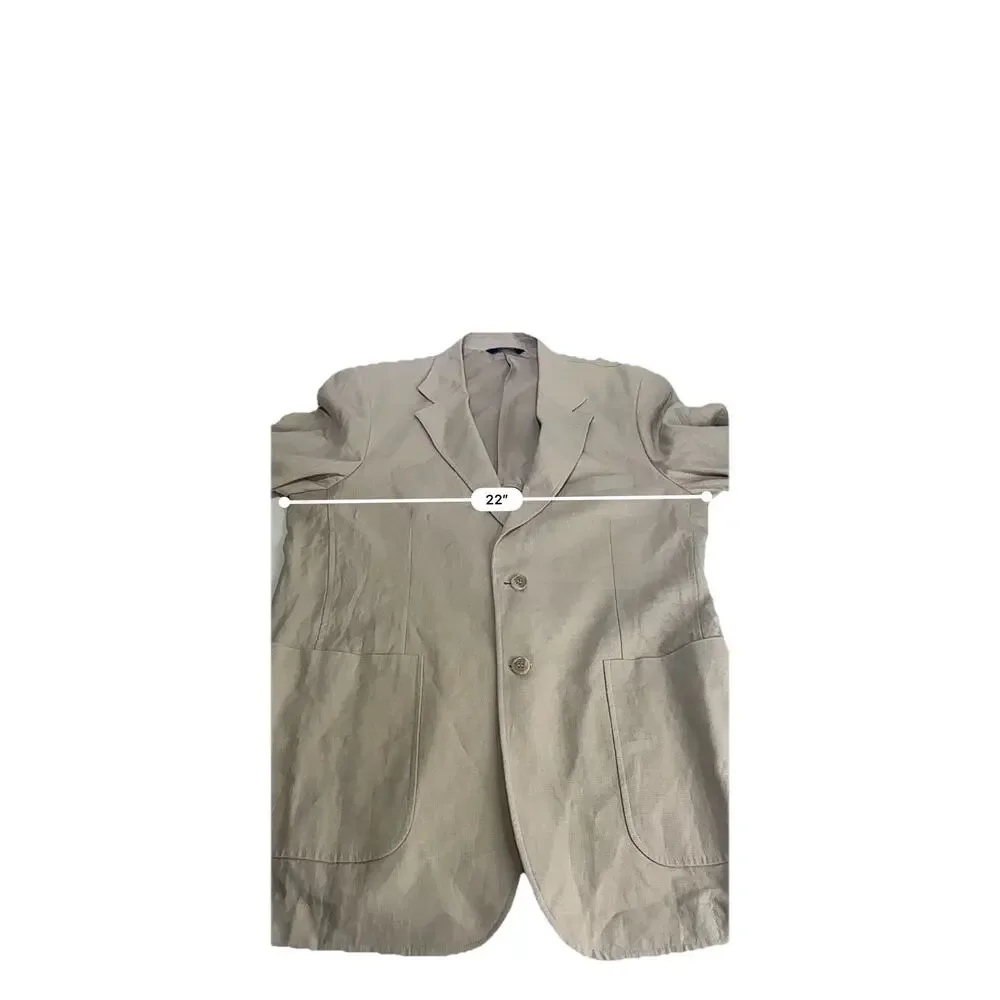 alan flusser 100% linen thomas flax blazer mens size M